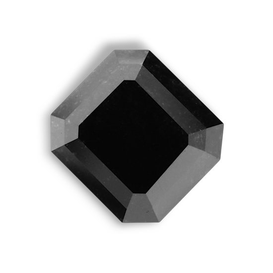 0.89 Carat Natural Black Emerald Diamond GIA