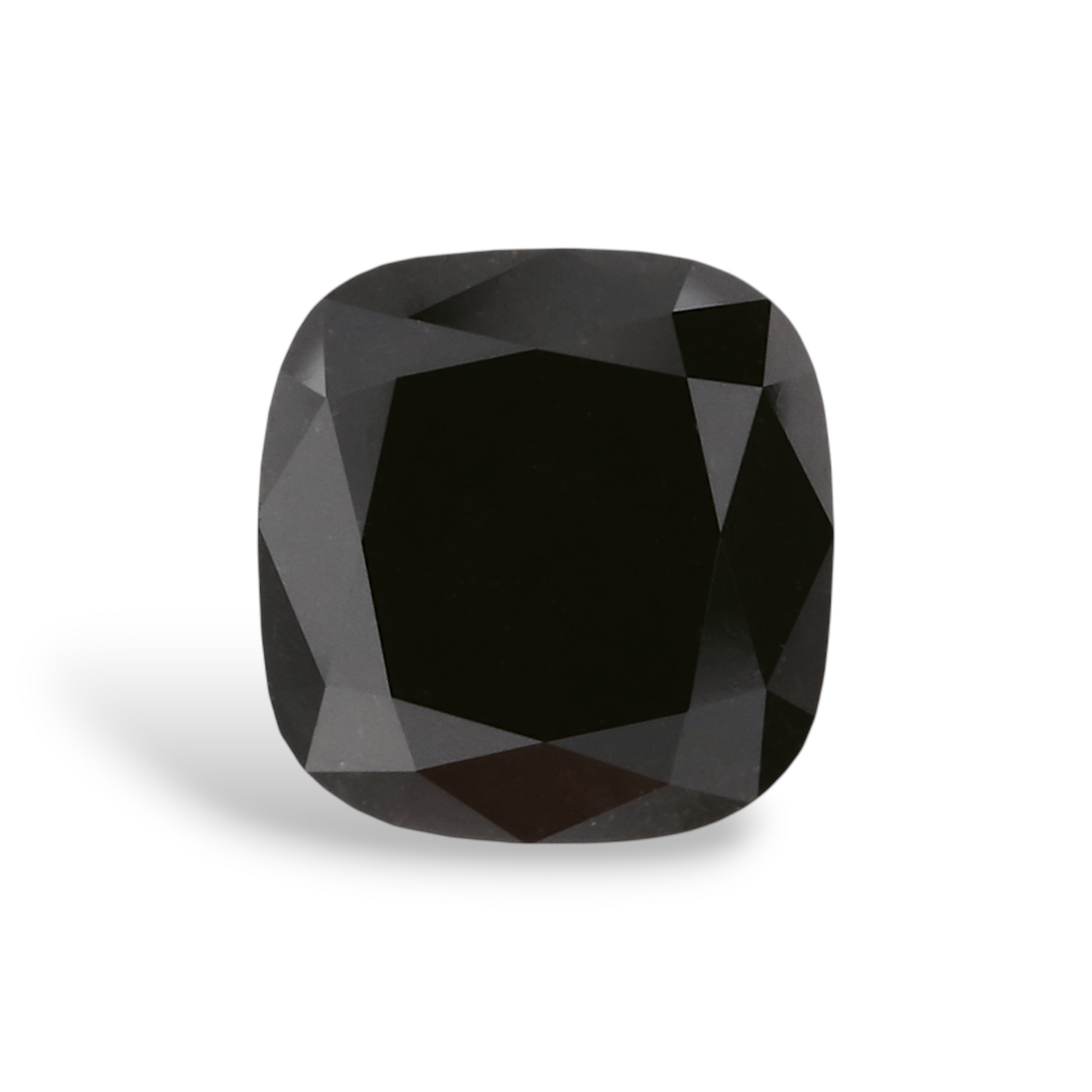 1.22 Carat Natural Black Cushion Diamond GIA