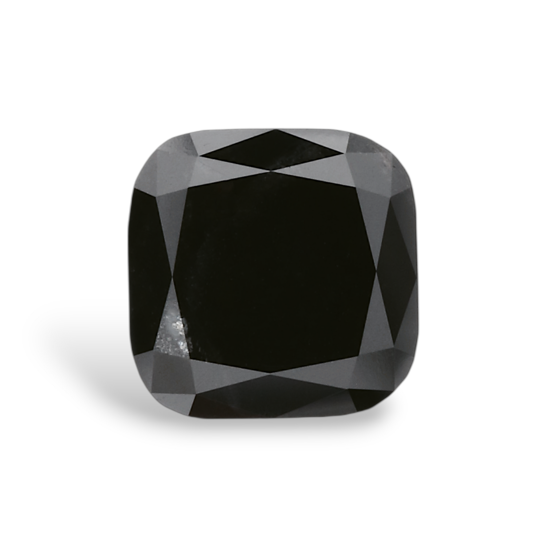 1.35 Carat Natural Black Cushion Diamond GIA