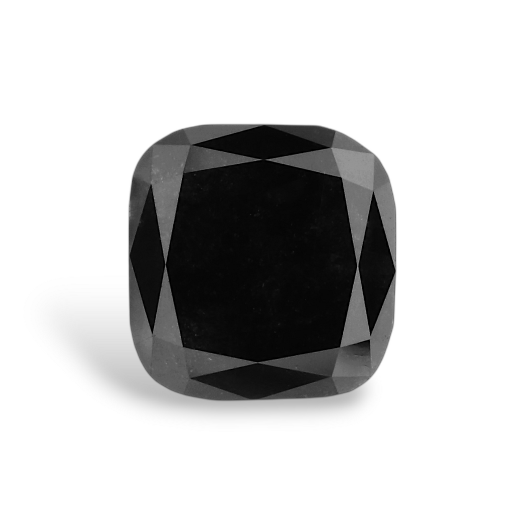 1.36 Carat Natural Black Cushion Diamond GIA