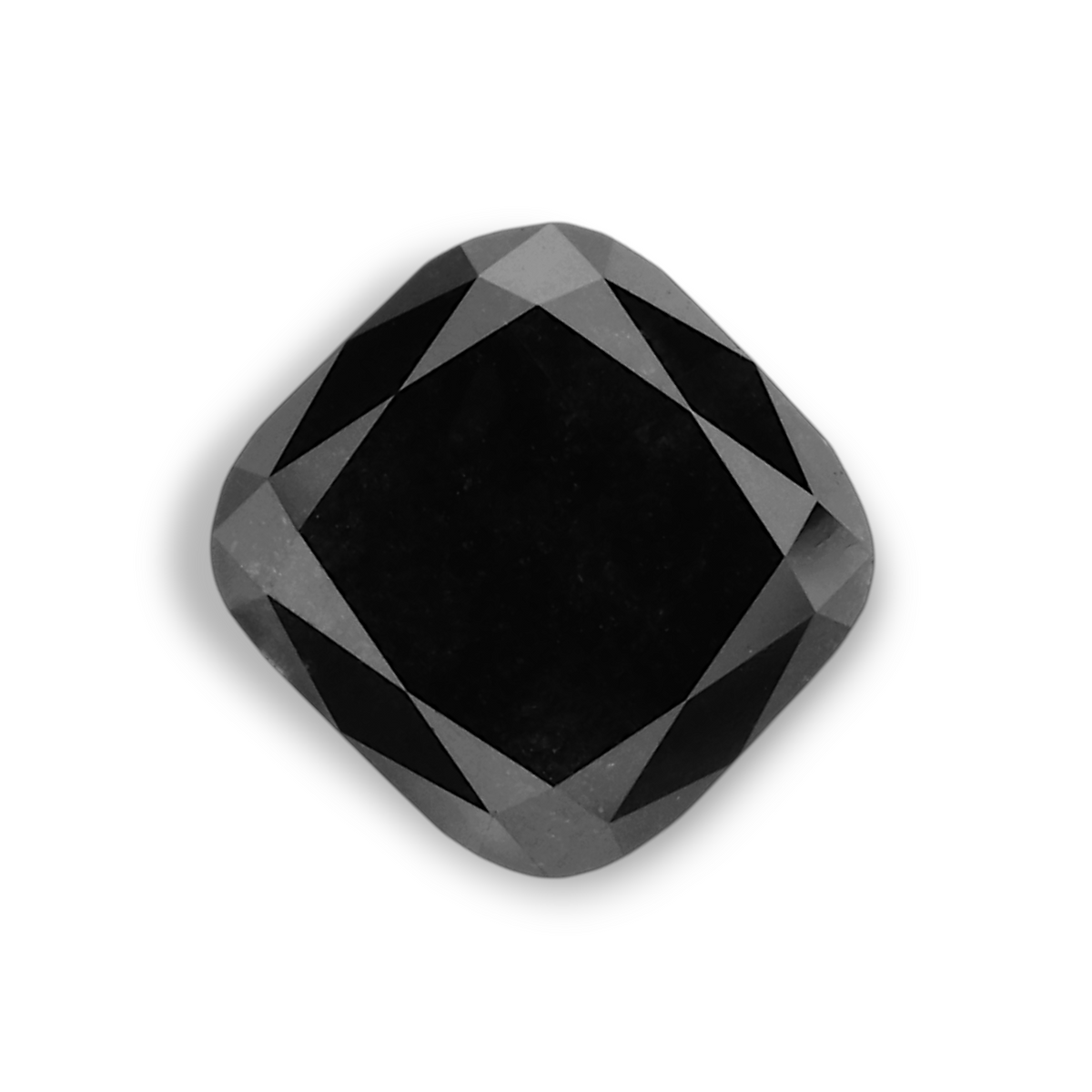 1.36 Carat Natural Black Cushion Diamond GIA