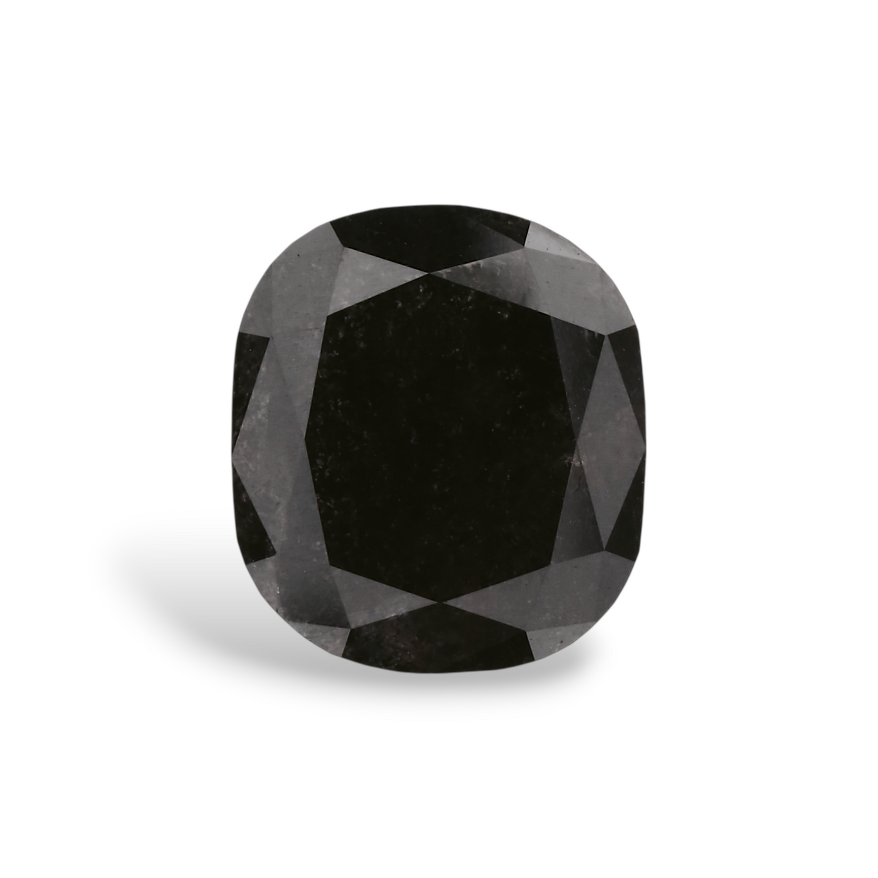 2.22 Carat Natural Black Cushion Diamond GIA