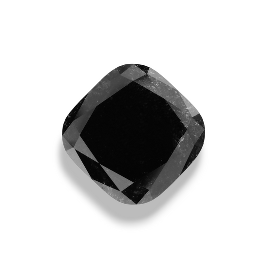4.11 Carat Black Cushion Diamond