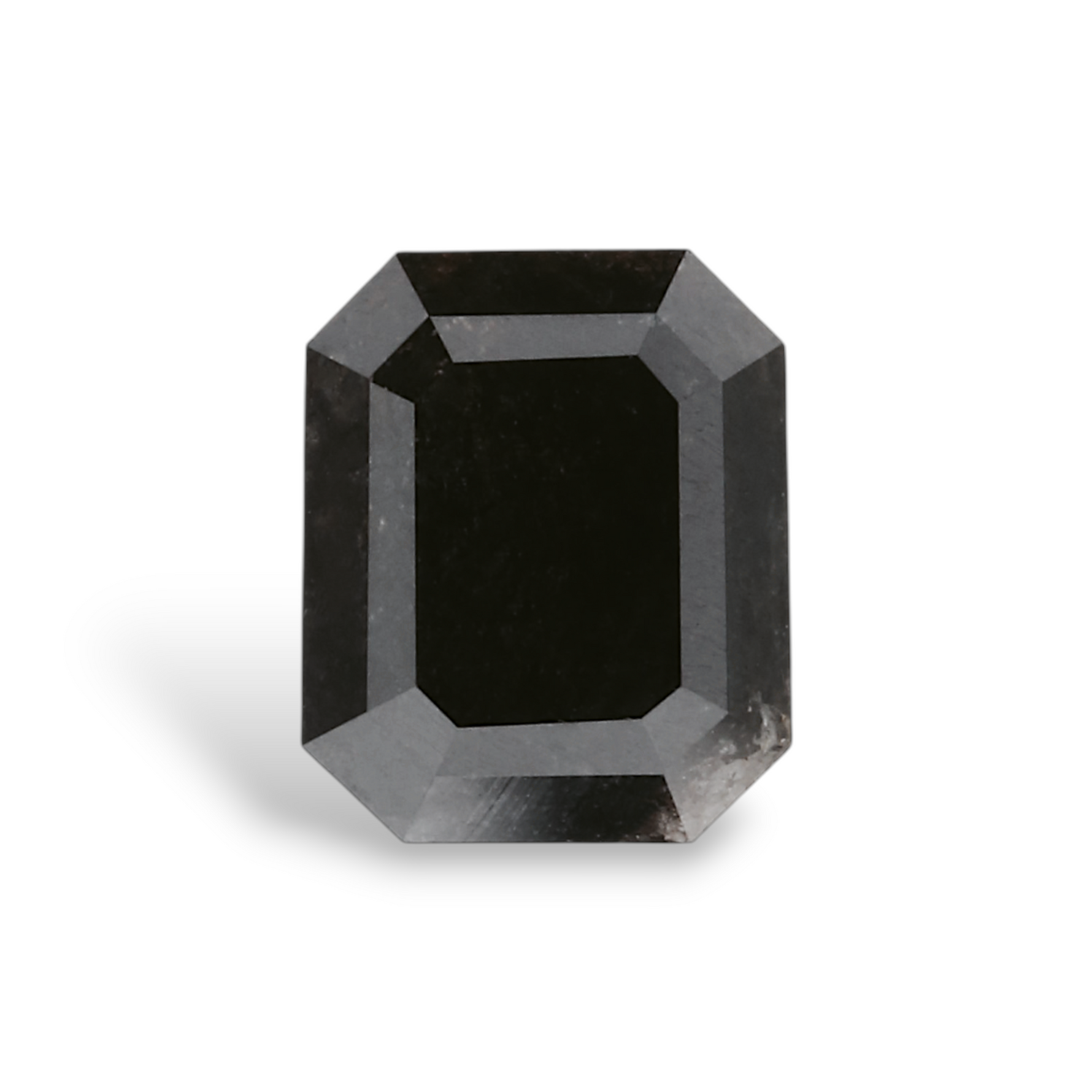 1.38 Carat Natural Black Emerald Diamond GIA