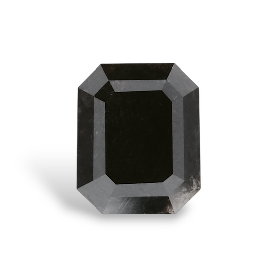 1.38 Carat Natural Black Emerald Diamond GIA