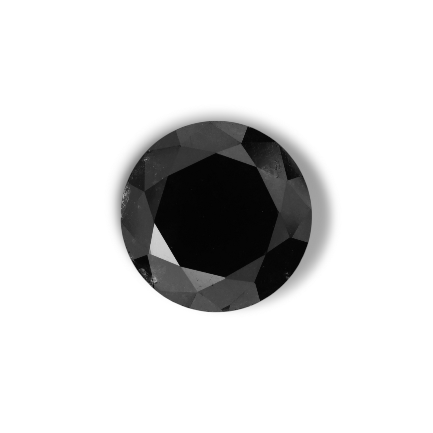 3.58 Carat Black Round Diamond