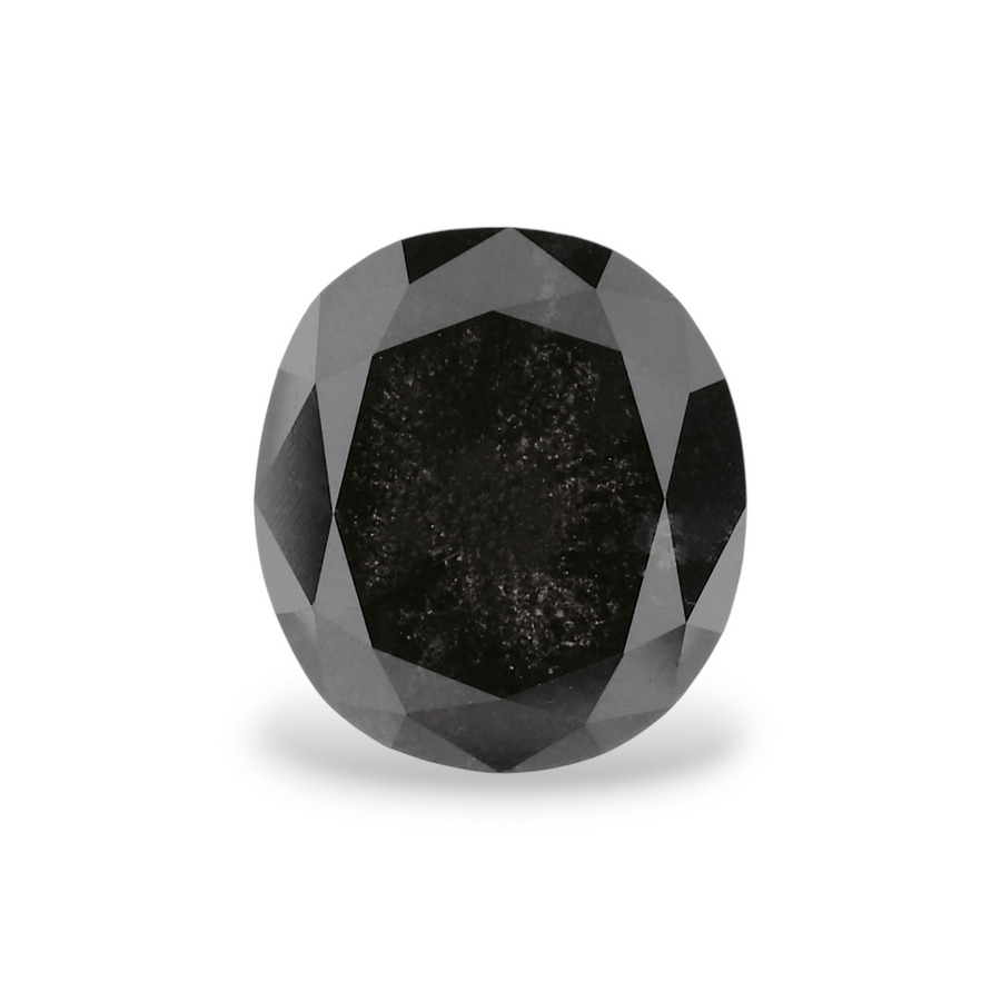 1.94 Carat Natural Black Oval Diamond GIA