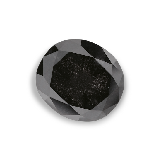 1.94 Carat Natural Black Oval Diamond GIA
