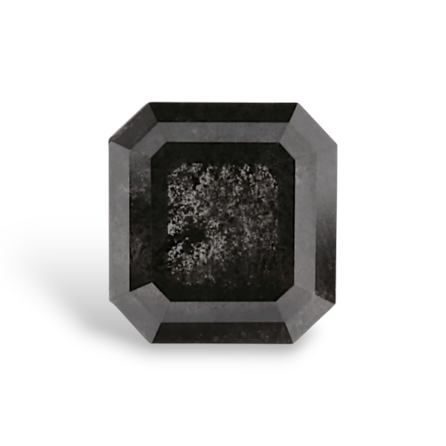 0.92 Carat Natural Black Emerald Diamond GIA