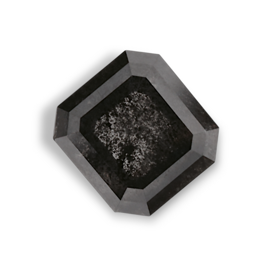 0.92 Carat Natural Black Emerald Diamond GIA