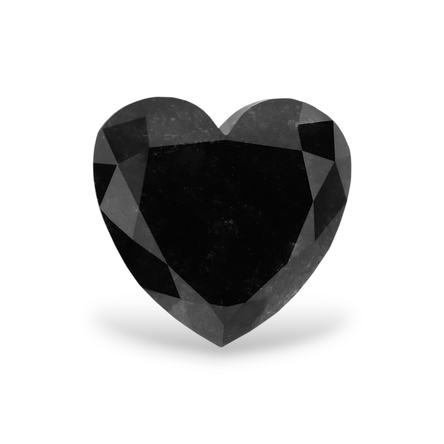 1.42 Carat Natural Black Heart Diamond GIA