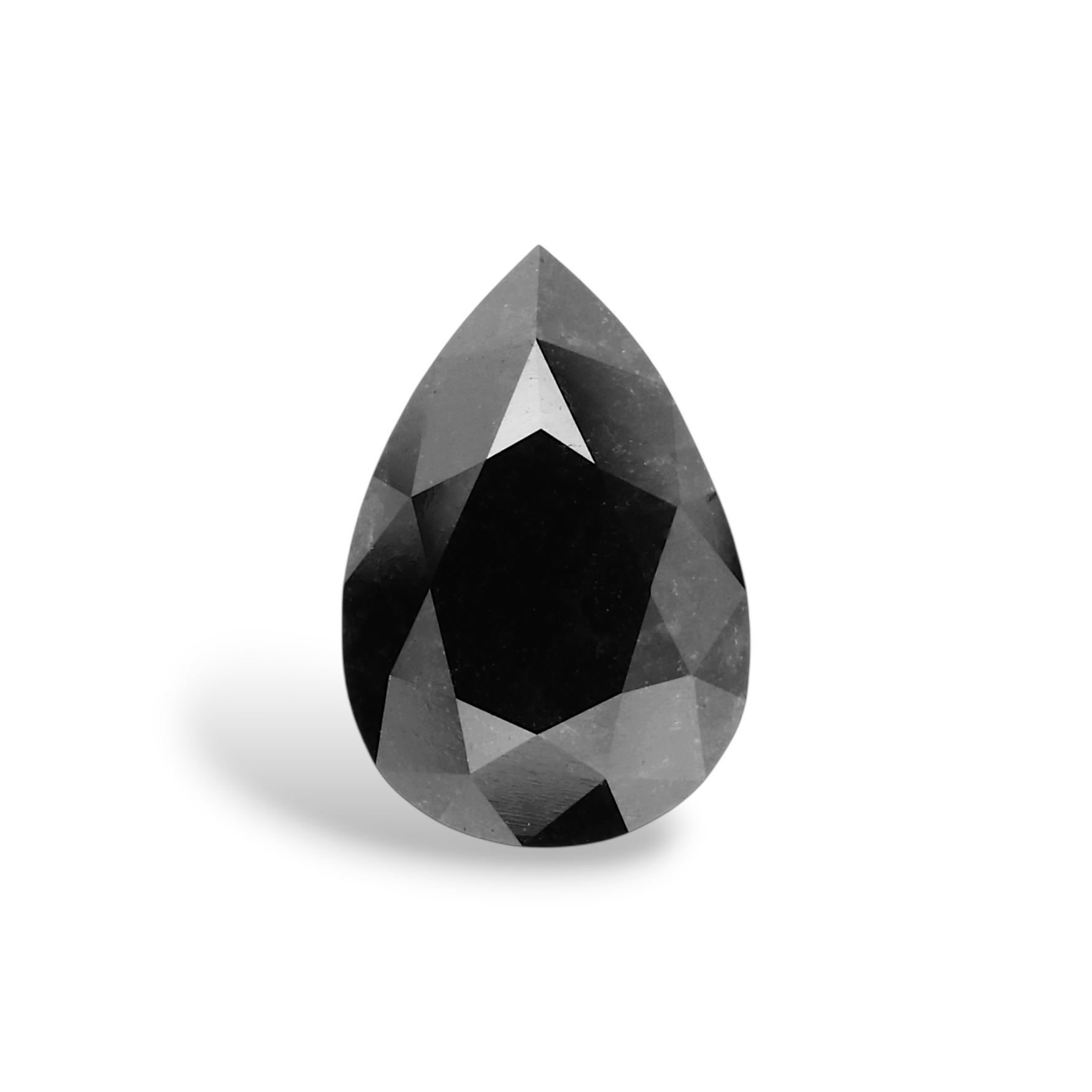 1.09 Carat Natural Black Pear Diamond GIA