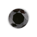1.38 Carat Natural Black Round Diamond GIA