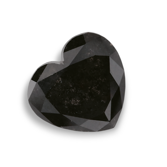1.14 Carat Natural Black Heart Diamond GIA