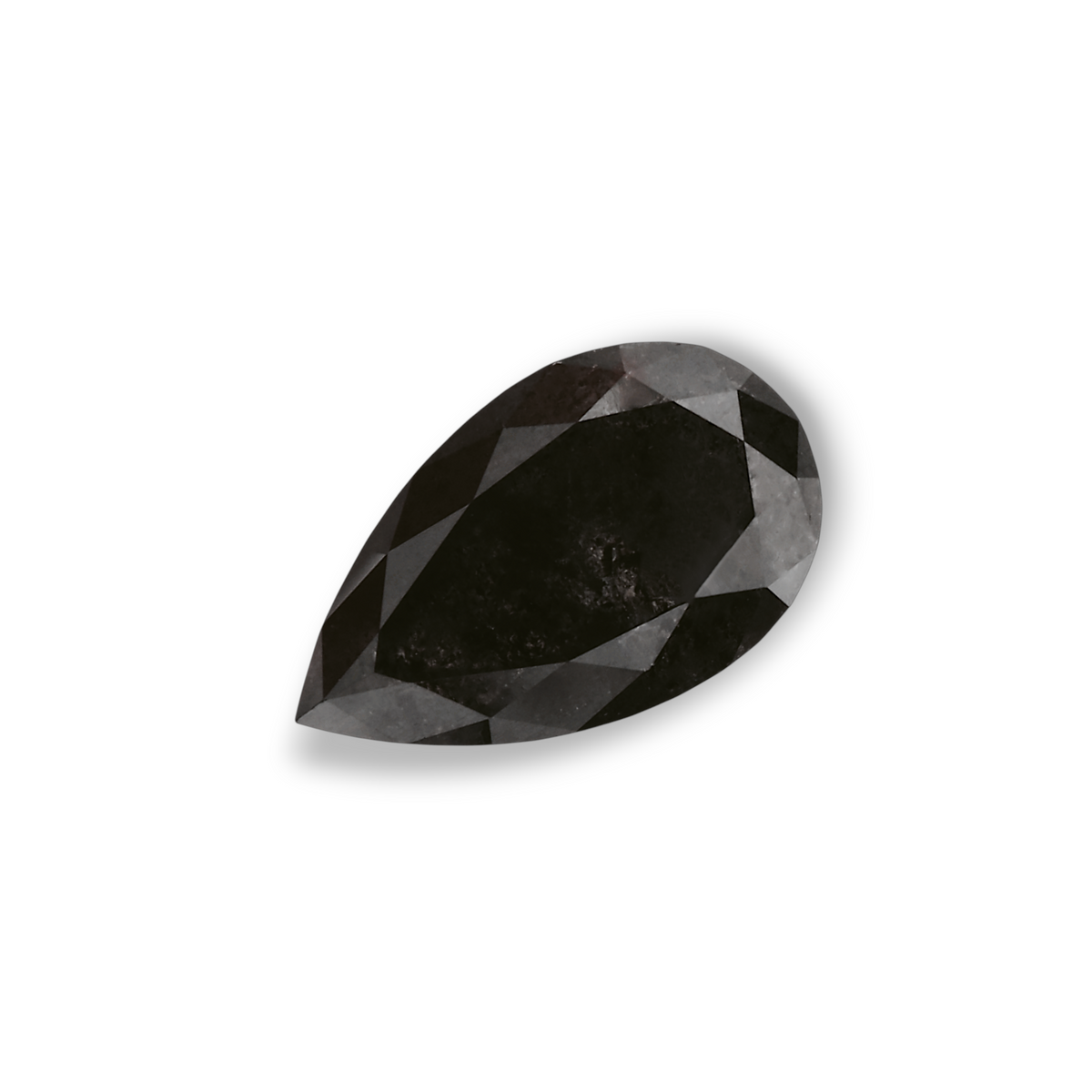 1.09 Carat Natural Black Pear Diamond GIA