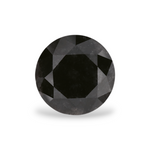 1.42 Carat Natural Black Round Diamond GIA