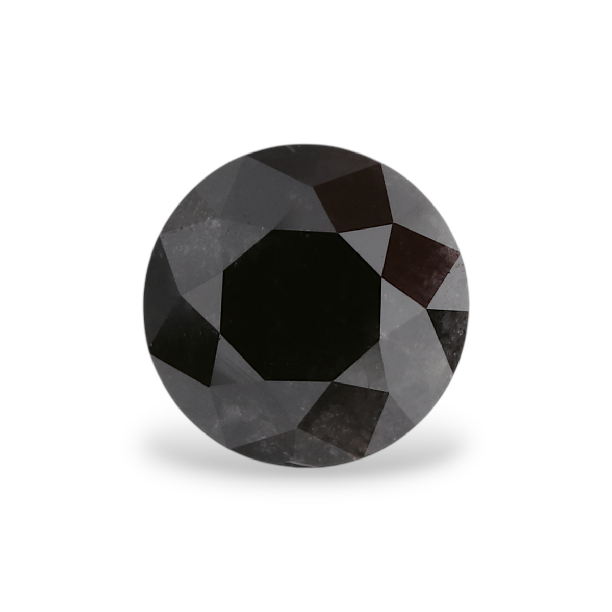 1.22 Carat Natural Black Round Diamond GIA