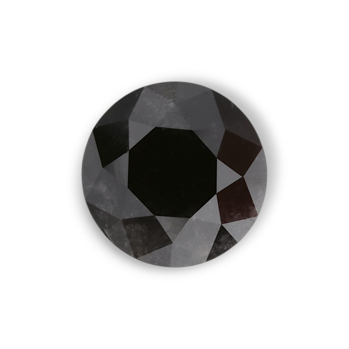 1.22 Carat Natural Black Round Diamond GIA