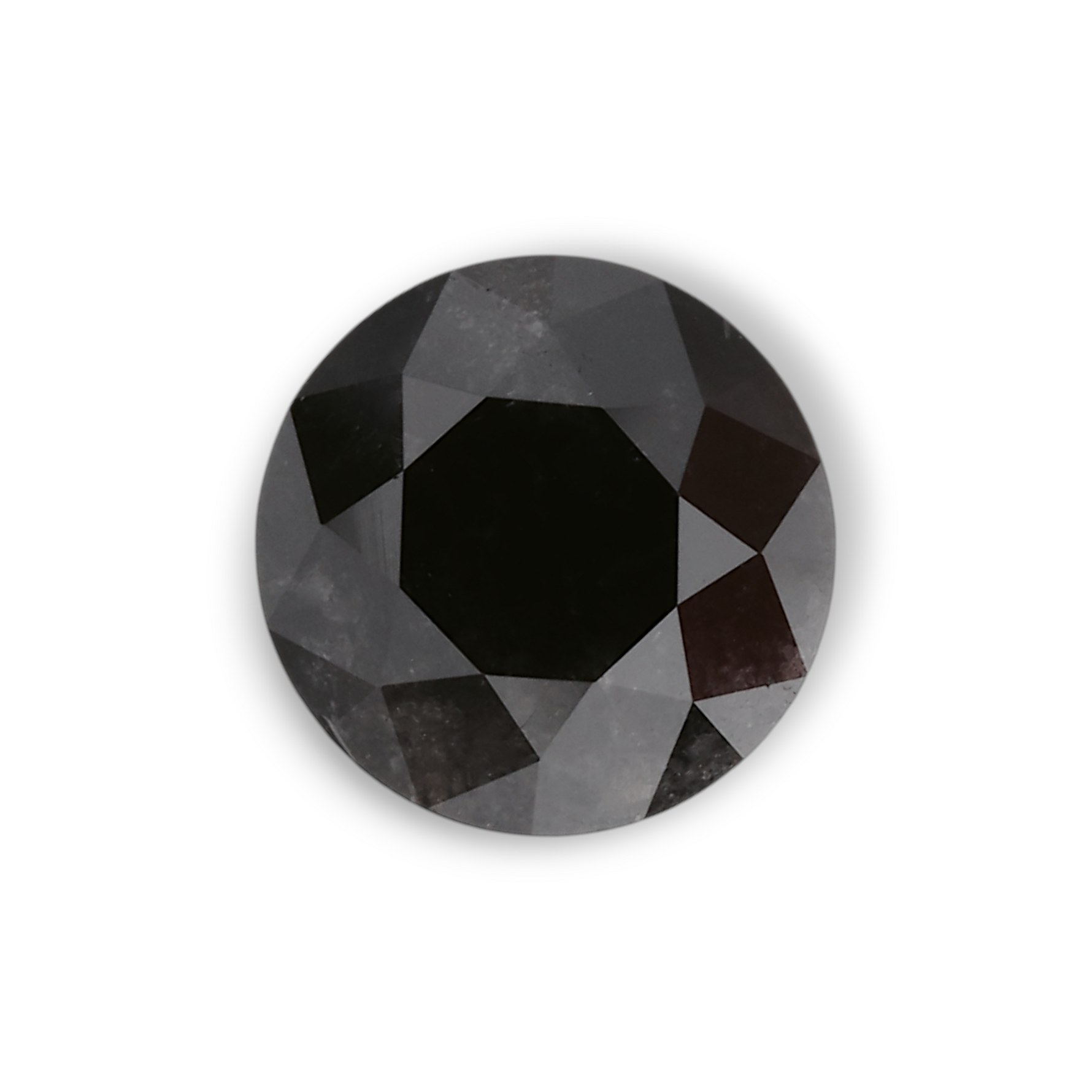 1.22 Carat Natural Black Round Diamond GIA