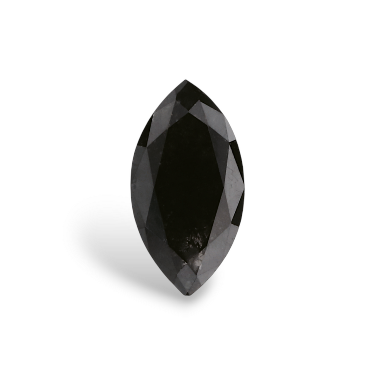 0.46 Carat Natural Black Marquise Diamond GIA