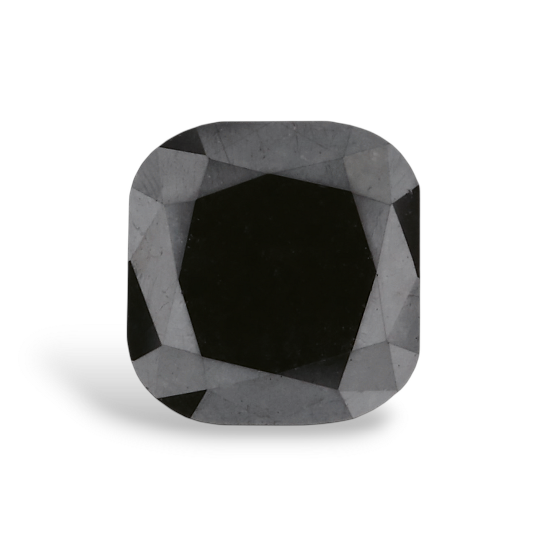 0.7 Carat Natural Black Cushion Diamond GIA