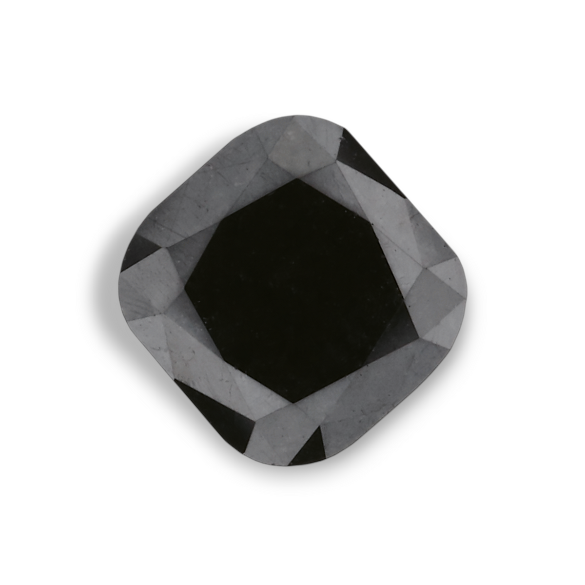 0.7 Carat Natural Black Cushion Diamond GIA