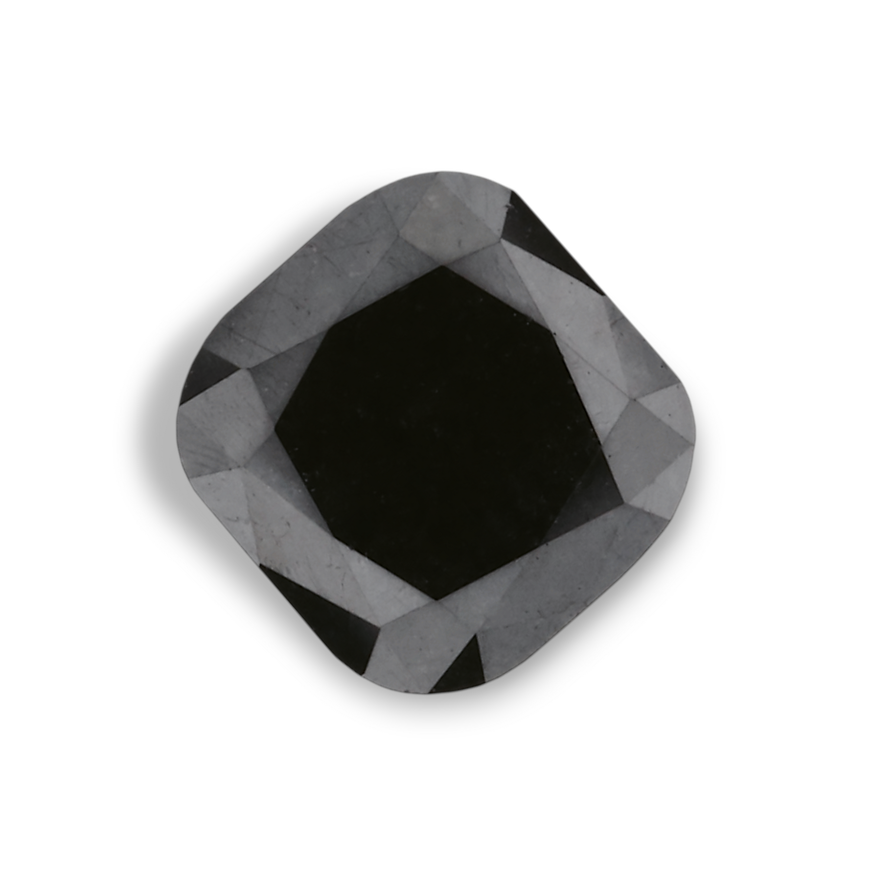0.7 Carat Natural Black Cushion Diamond GIA