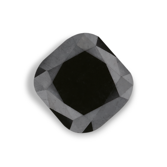 0.7 Carat Natural Black Cushion Diamond GIA