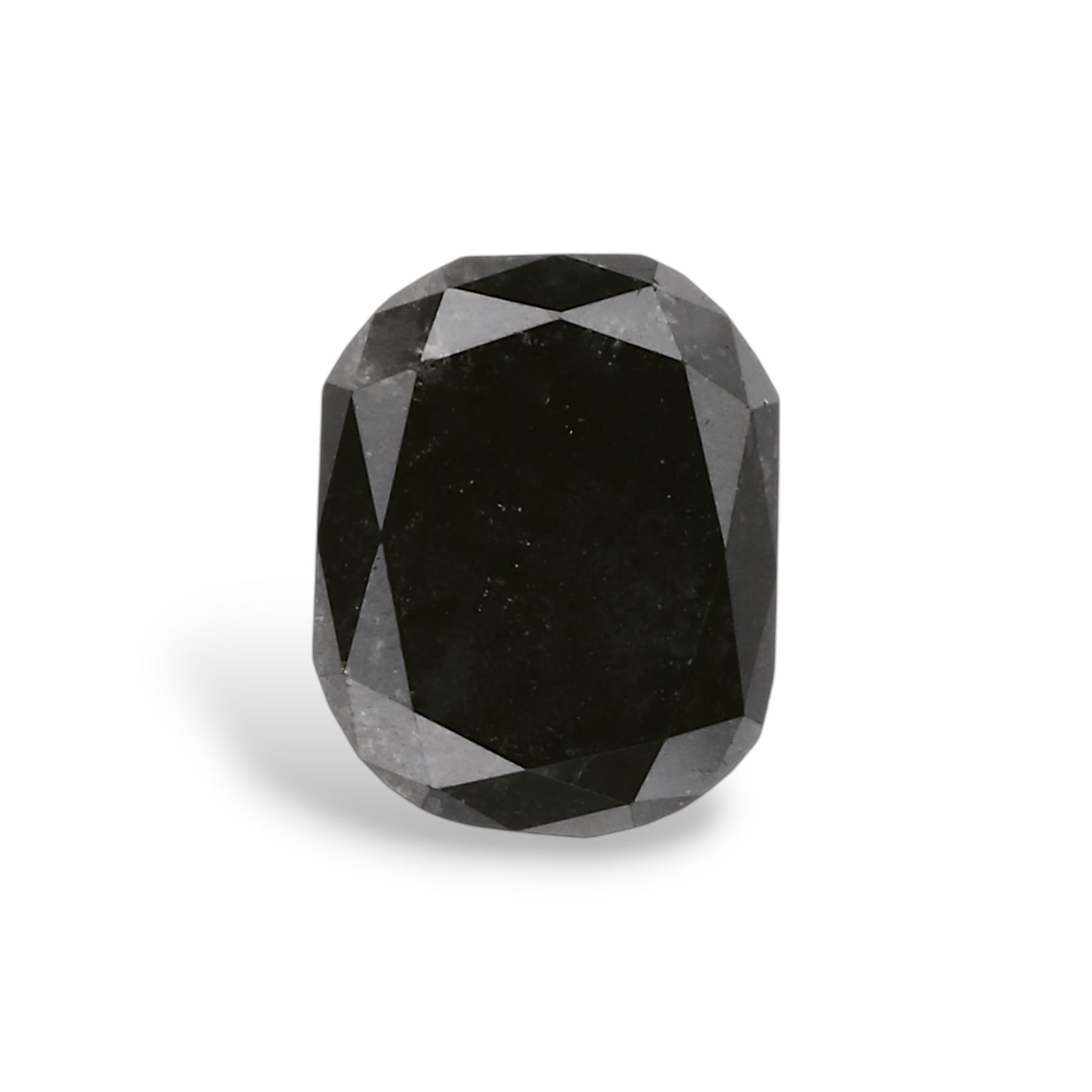 1.08 Carat Natural Black Cushion Diamond GIA