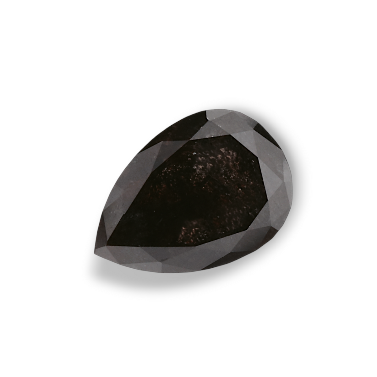 0.98 Carat Natural Black Pear Diamond GIA