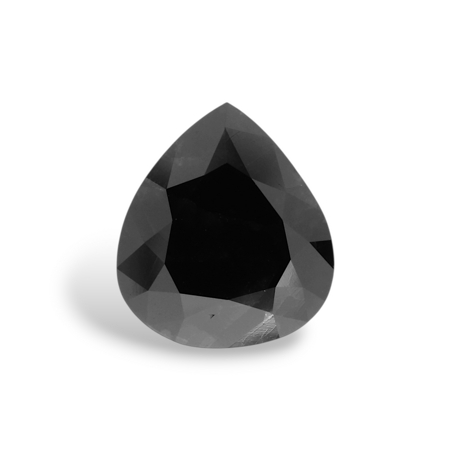 1.52 Carat Natural Black Pear Diamond GIA