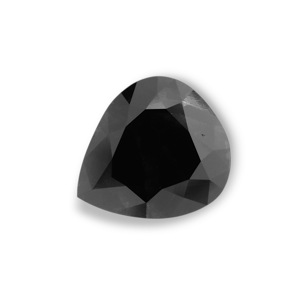 1.52 Carat Natural Black Pear Diamond GIA