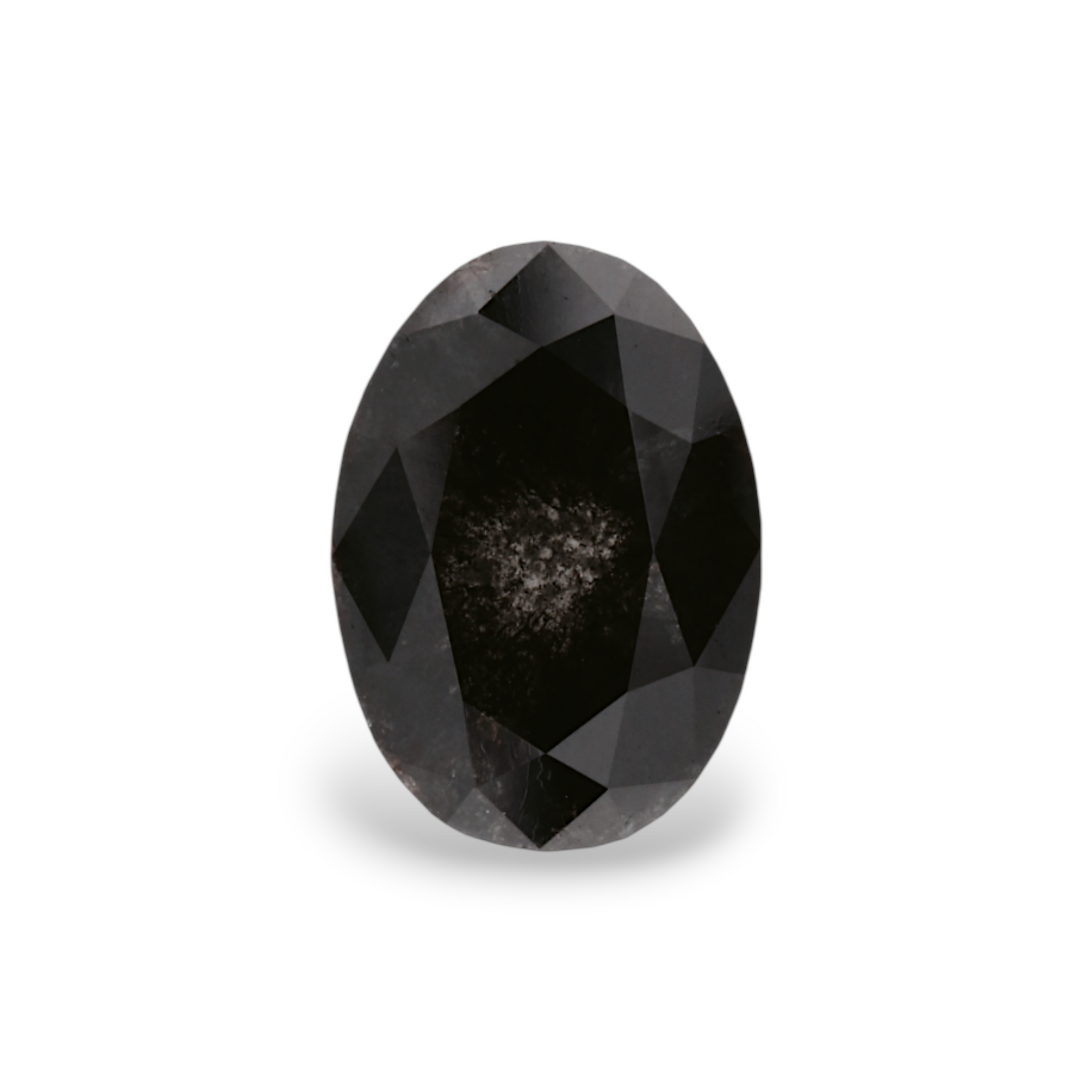 1.88 Carat Natural Black Oval Diamond GIA