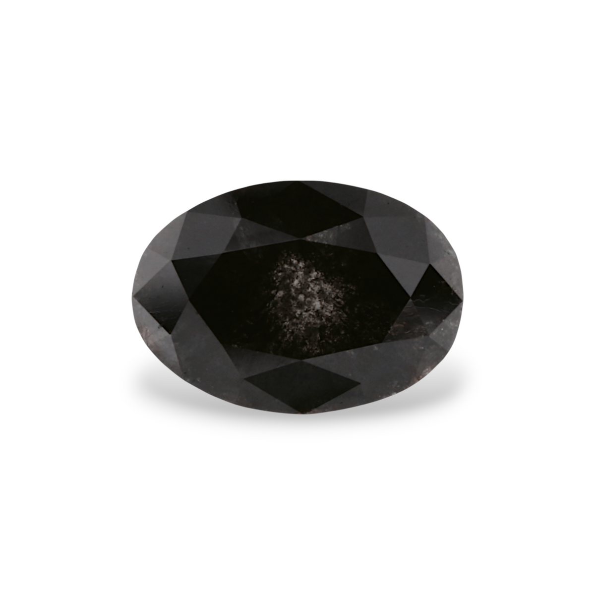 1.88 Carat Natural Black Oval Diamond GIA