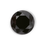 1.53 Carat Natural Black Round Diamond GIA