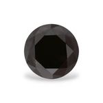1.56 Carat Natural Black Round Diamond GIA