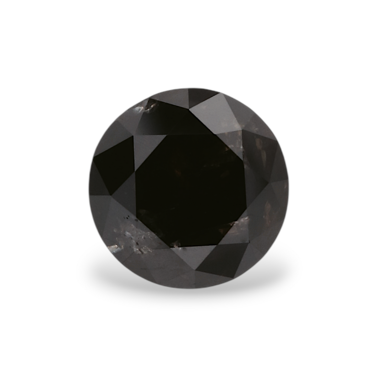 1.09 Carat Natural Black Round Diamond GIA