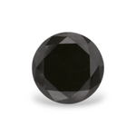 0.42 Carat Natural Black Round Diamond GIA