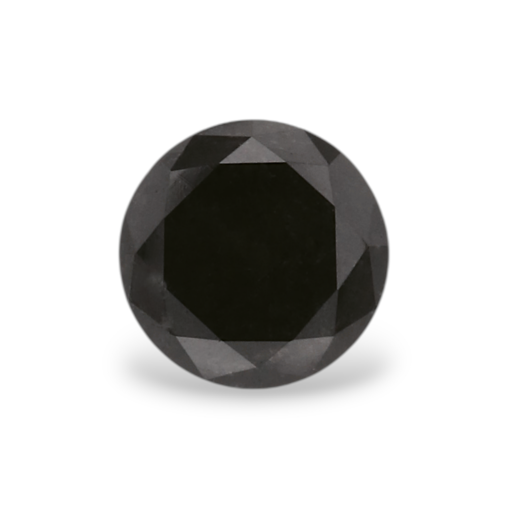 0.42 Carat Natural Black Round Diamond GIA