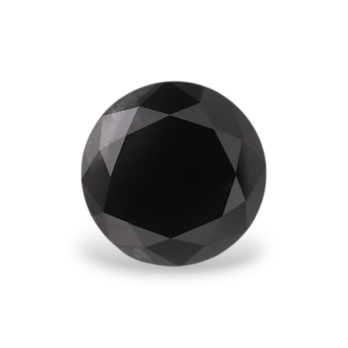 0.48 Carat Natural Black Round Diamond GIA