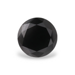 0.48 Carat Natural Black Round Diamond GIA