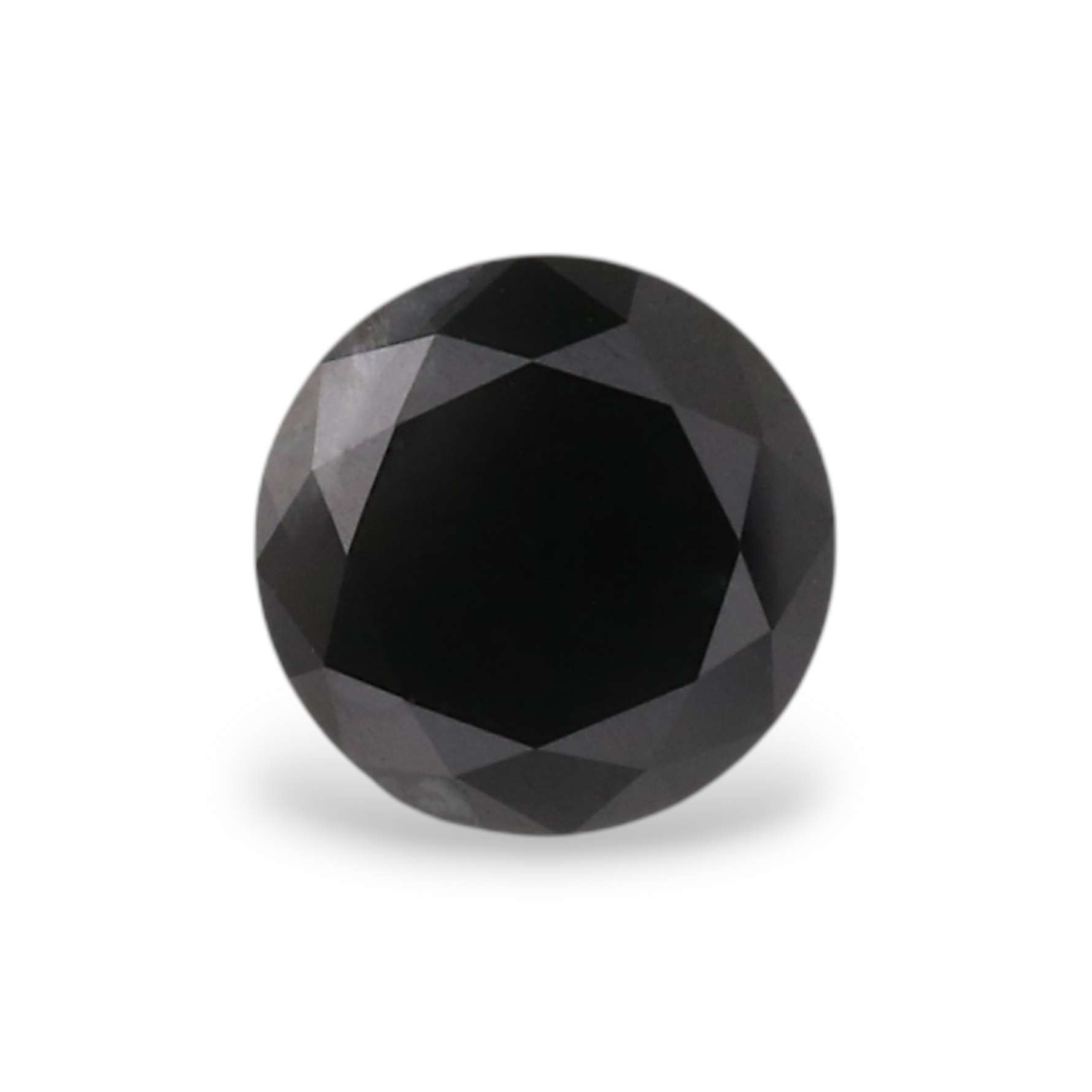 0.48 Carat Natural Black Round Diamond GIA