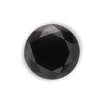 0.48 Carat Natural Black Round Diamond GIA