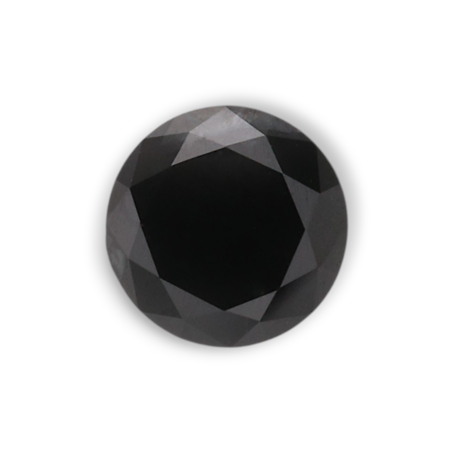 0.48 Carat Natural Black Round Diamond GIA