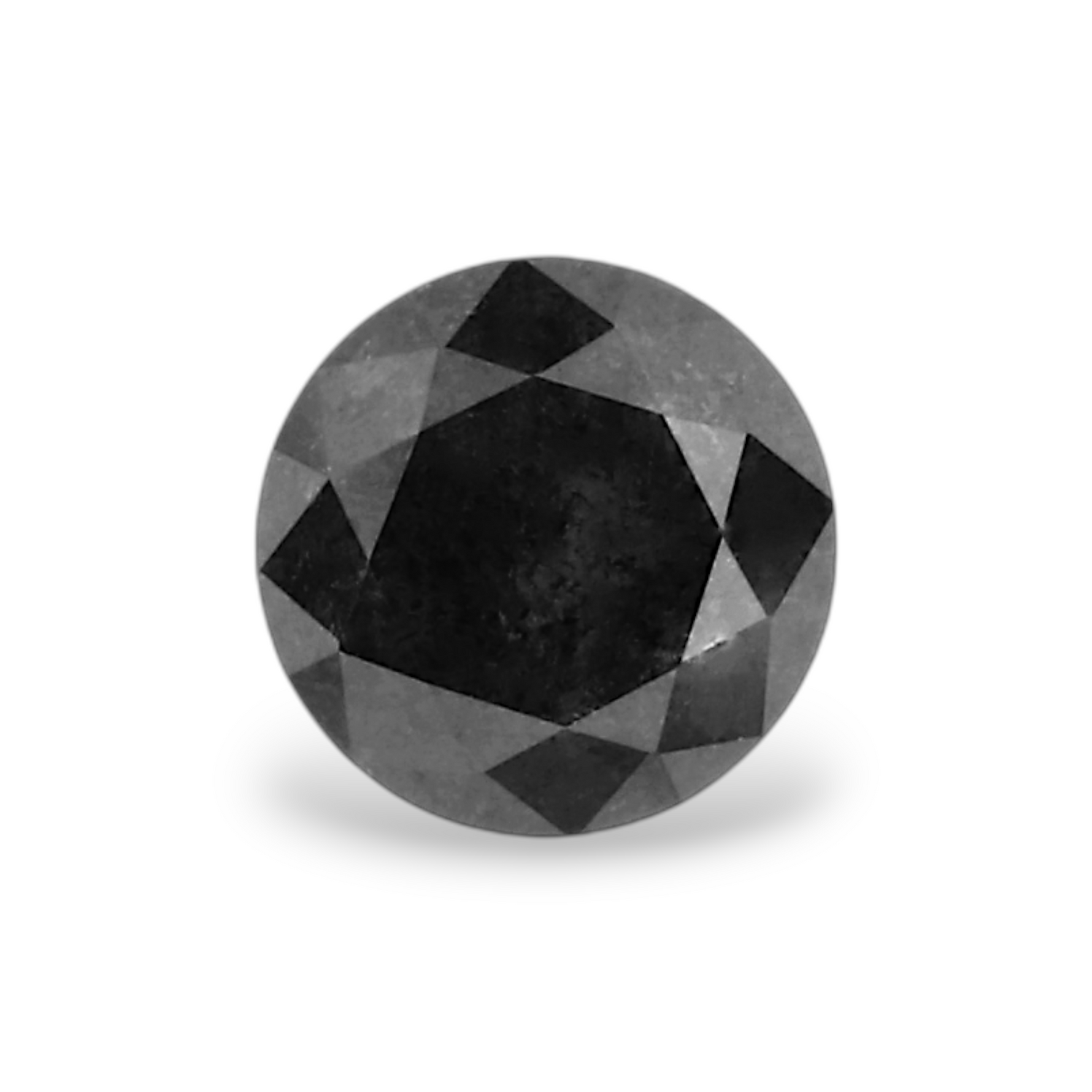 0.29 Carat Natural Black Round Diamond GIA