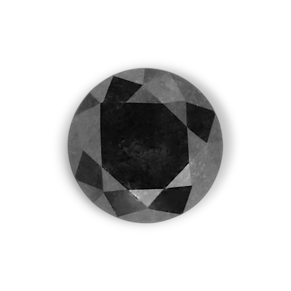 0.29 Carat Natural Black Round Diamond GIA