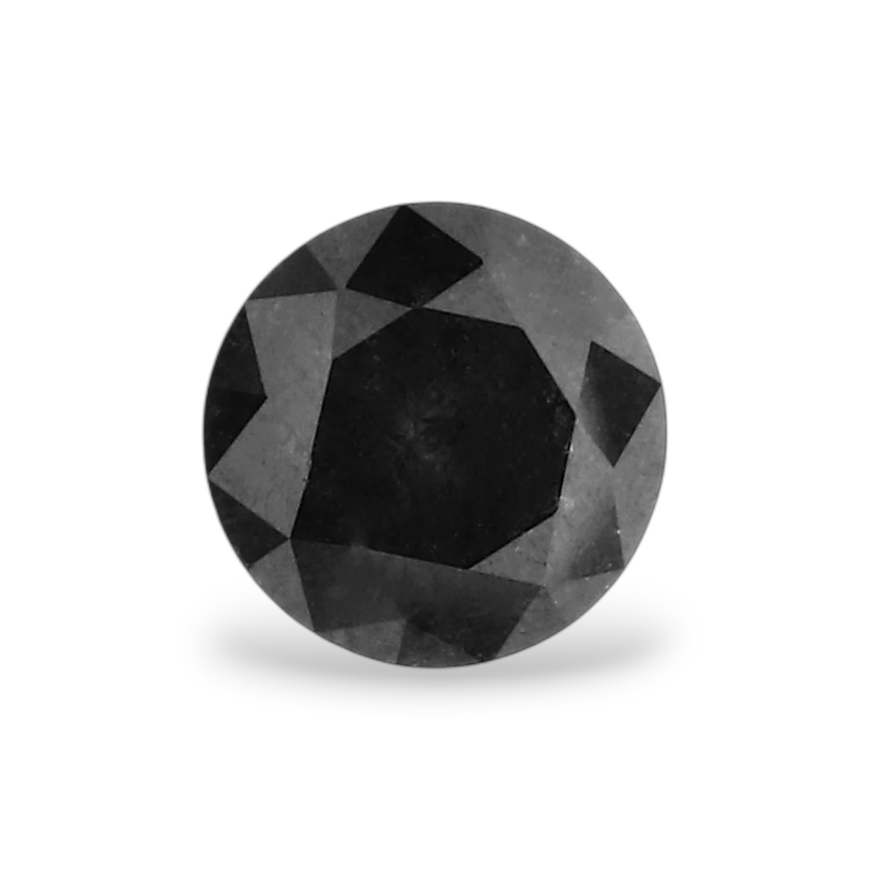0.28 Carat Natural Black Round Diamond GIA