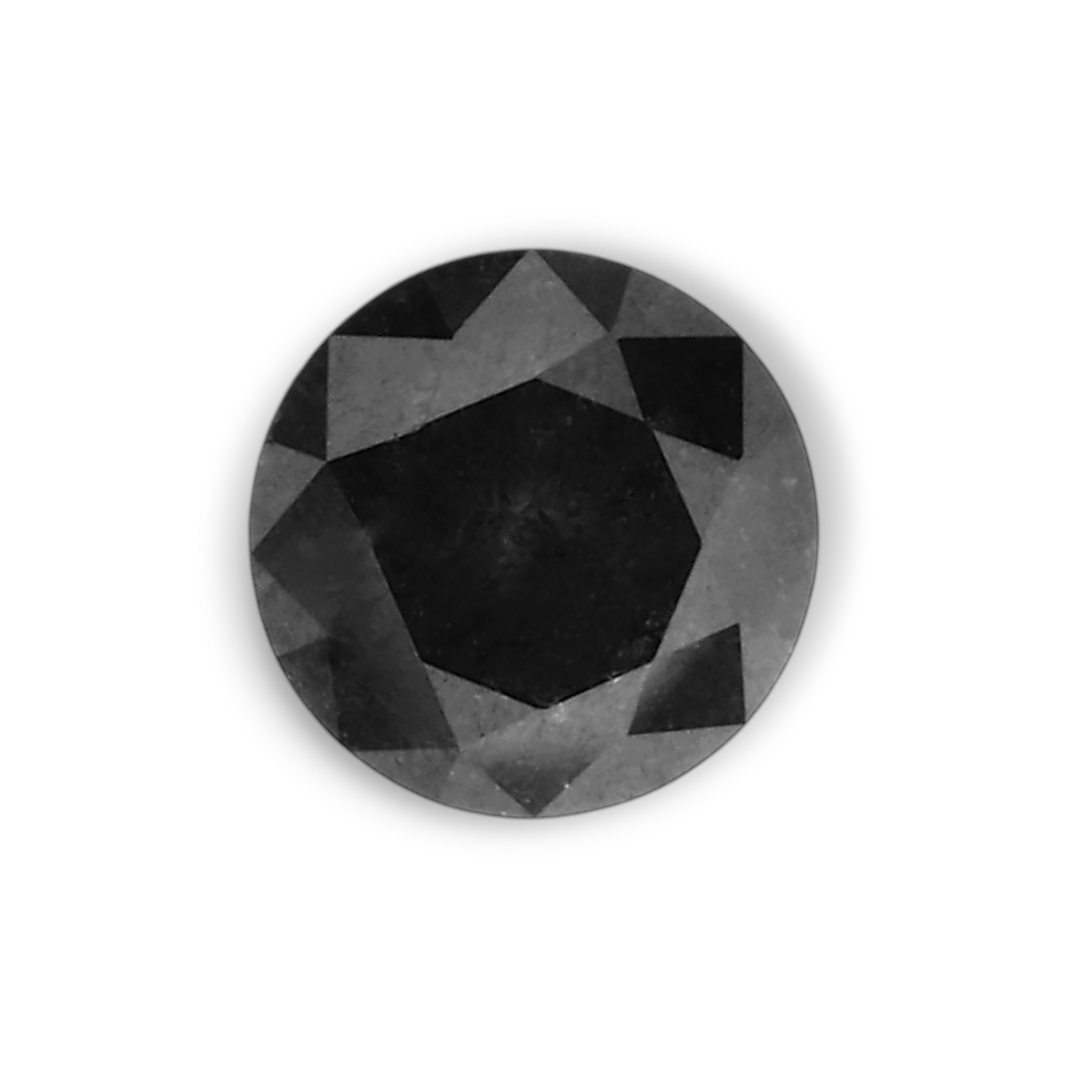 0.28 Carat Natural Black Round Diamond GIA