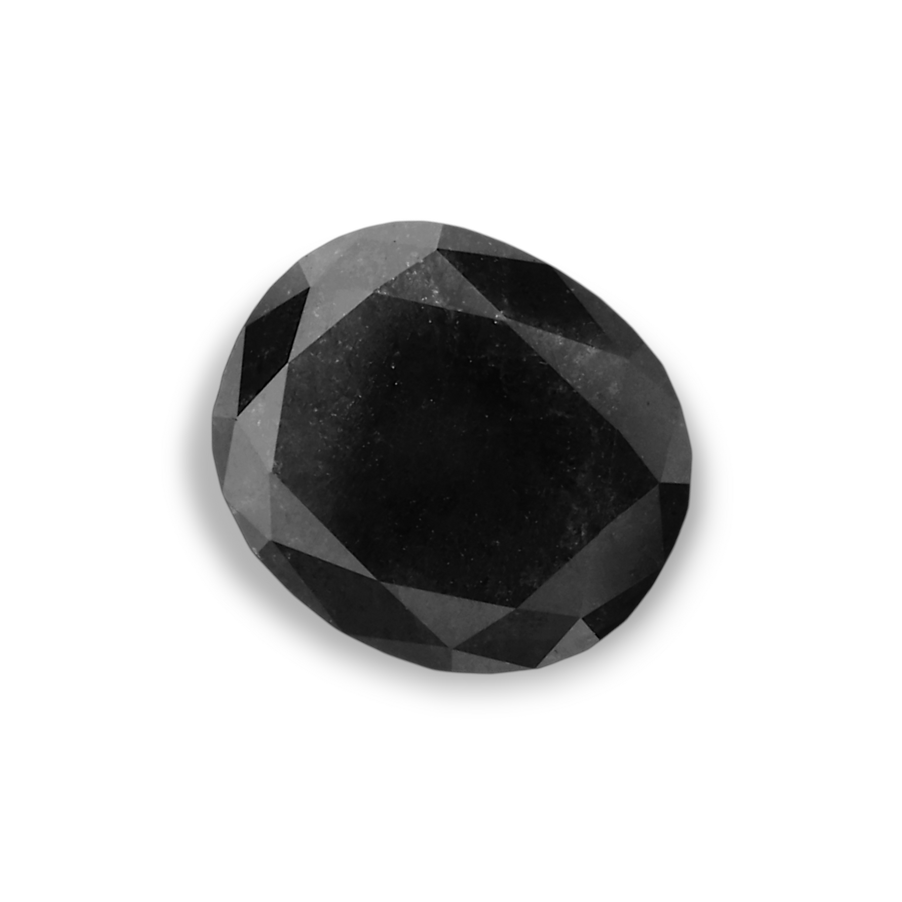 1.36 Carat Natural Black Oval Diamond GIA