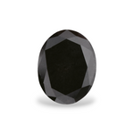 1.28 Carat Natural Black Oval Diamond GIA